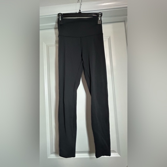 Lululemon Black Leggings with Cutouts Down the Back - Picture 2 of 3